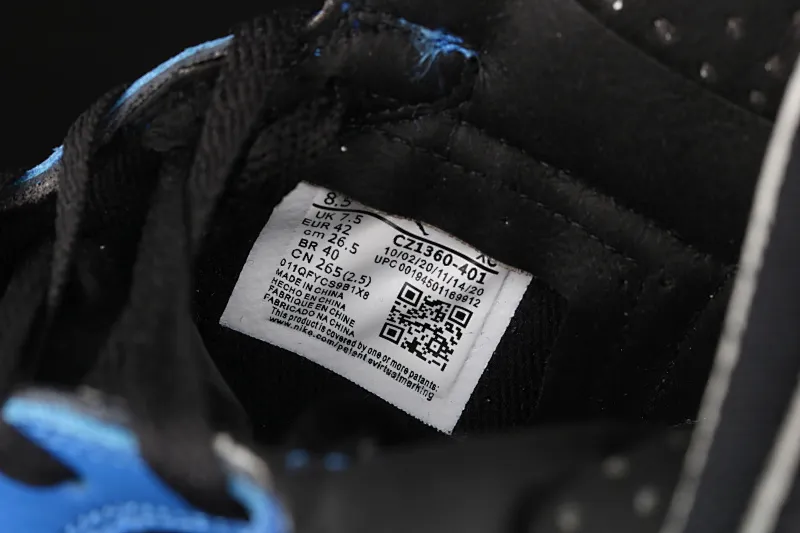 All categories Air Jordan Jordan series basketball shoes Air Jordan 1 High Z version Air Jordan 1 Zoom Comfort SE "Hyper Royal" AJ1 Joe 1 metal rivets black and blue CZ1360-401